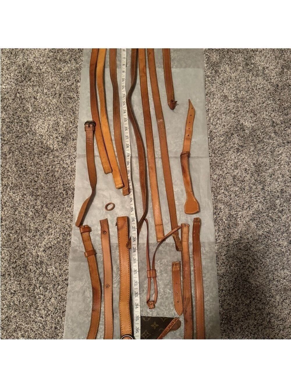 Vachetta Leather Strap Repair Bundle Large Lot Patina Replacement Pieces SKU 014 - Picture 15 of 15